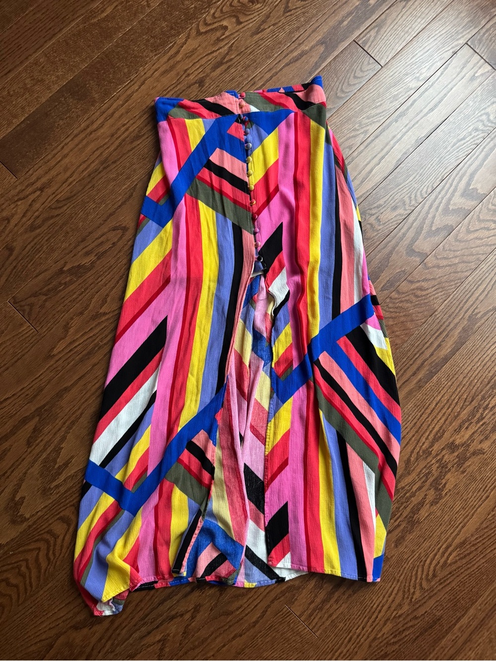 Express Multicolor Striped Maxi Skirt